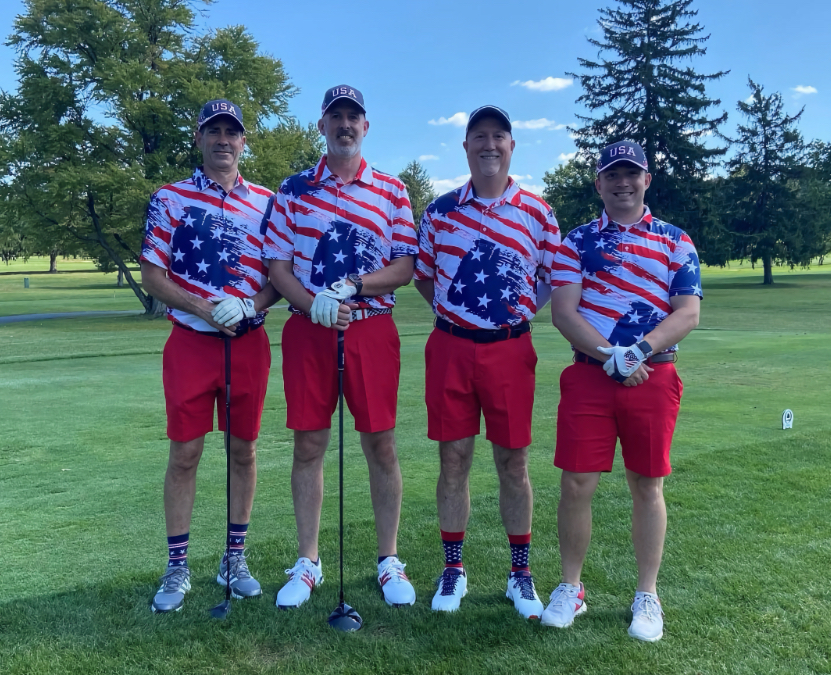 Bob Kraft and his team at the Pleasant View Communities annual golf tournament. 